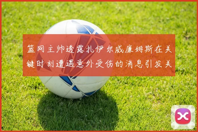 篮网主帅透露扎伊尔威廉姆斯在关键时刻遭遇意外受伤的消息引发关注